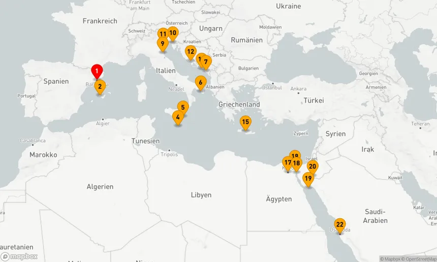 Route 21 Nächte - Mediterrane Begegnungen und Rotes Meer Entdeckungen