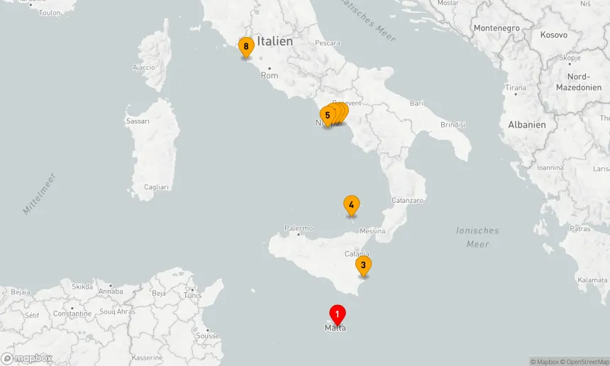 Route 7 Nächte - Mediterrane Eleganz: Von Malta nach Rom