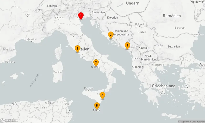 Route 7 Nächte - Mediterrane Entdeckerreise: Kultur und Küstenperlen