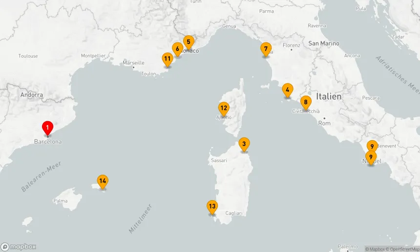 Route 14 Nächte - Mediterrane Entdeckungskreise