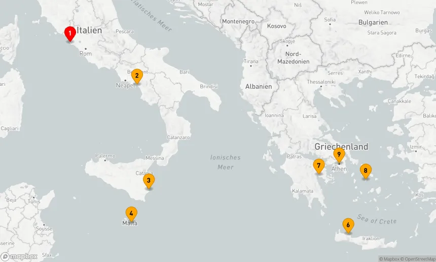 Route 8 Nächte - Mediterrane Entdeckungsreise