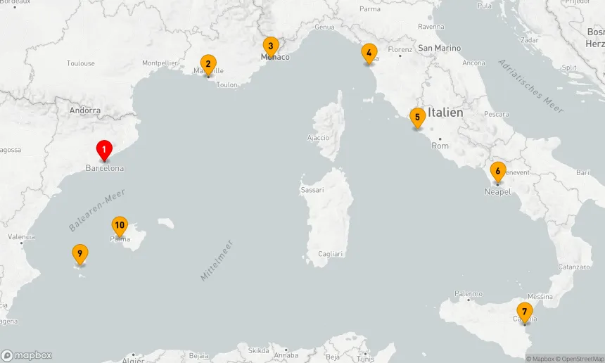 Route 10 Nächte - Mediterrane Entdeckungsreise