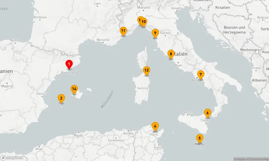 Route 14 Nächte - Mediterrane Entdeckungsreise