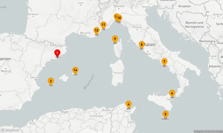 Route 14 Nächte - Mediterrane Entdeckungsreise