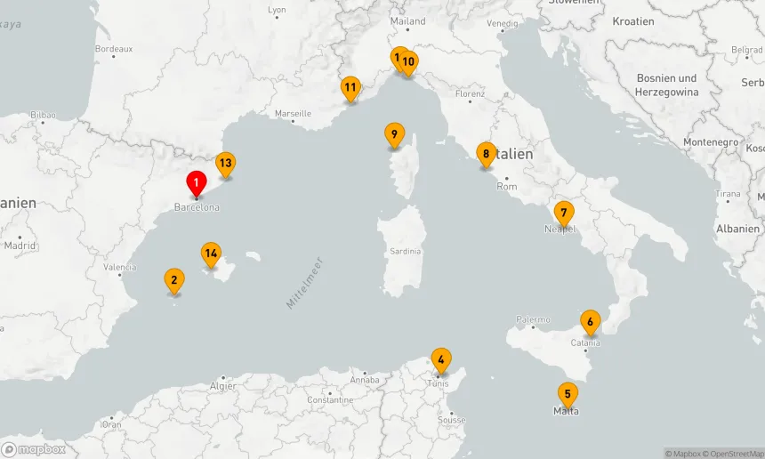 Route 14 Nächte - Mediterrane Entdeckungsreise