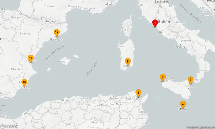 Route 11 Nächte - Mediterrane Entdeckungsreise