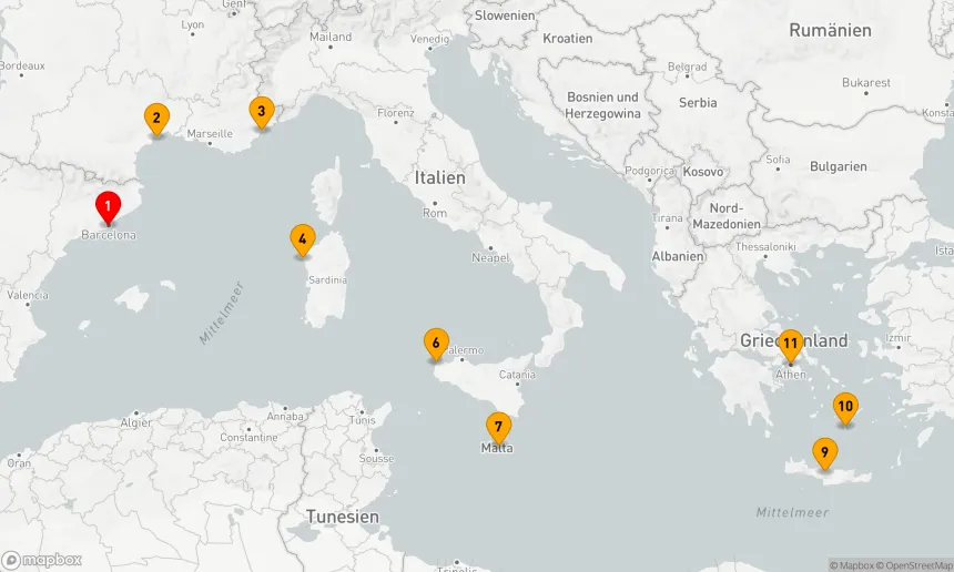 Route 10 Nächte - Mediterrane Entdeckungsreise