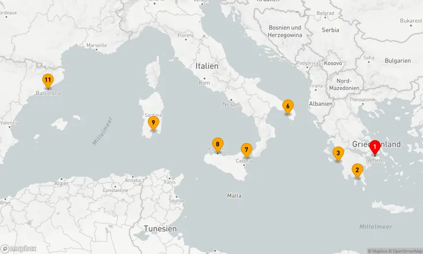 Route 10 Nächte - Mediterrane Entdeckungsreise
