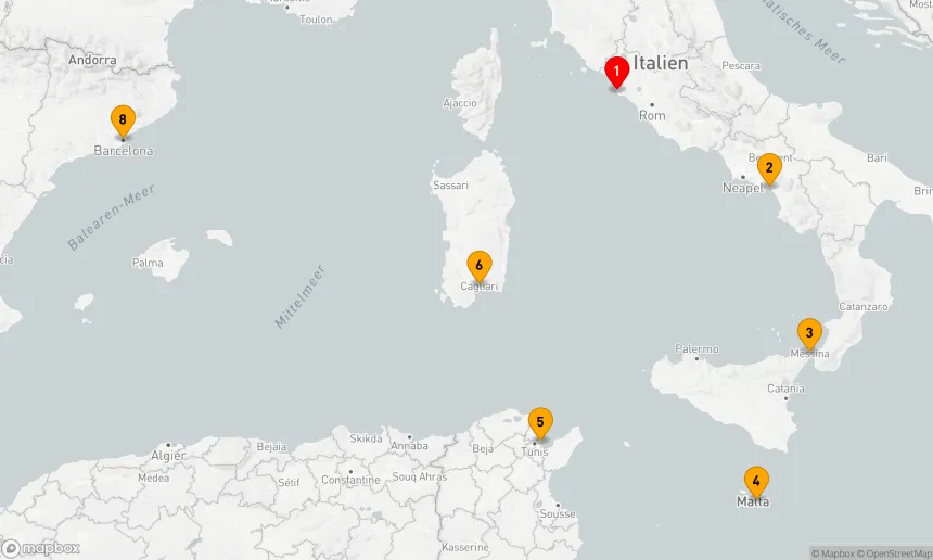 Route 7 Nächte - Mediterrane Entdeckungsreise am Tyrrhenischen Meer
