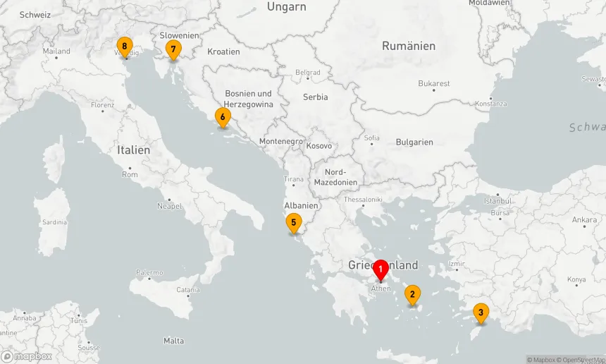Route 7 Nächte - Mediterrane Entdeckungsreise von der Ägäis zur Adria
