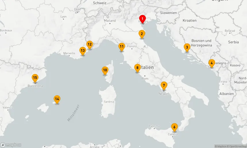 Route 14 Nächte - Mediterrane Entdeckungsreise von Lagunen bis Küstenjuwelen