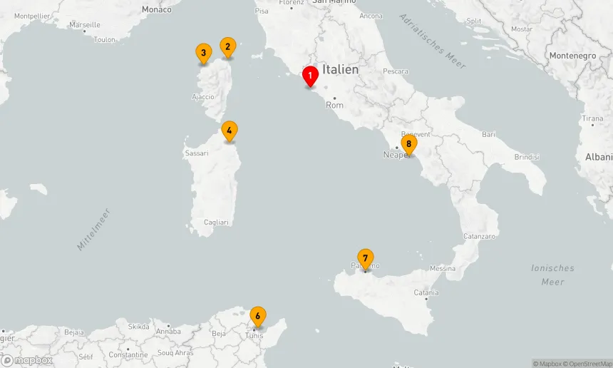 Route 8 Nächte - MEDITERRANE INSELN
