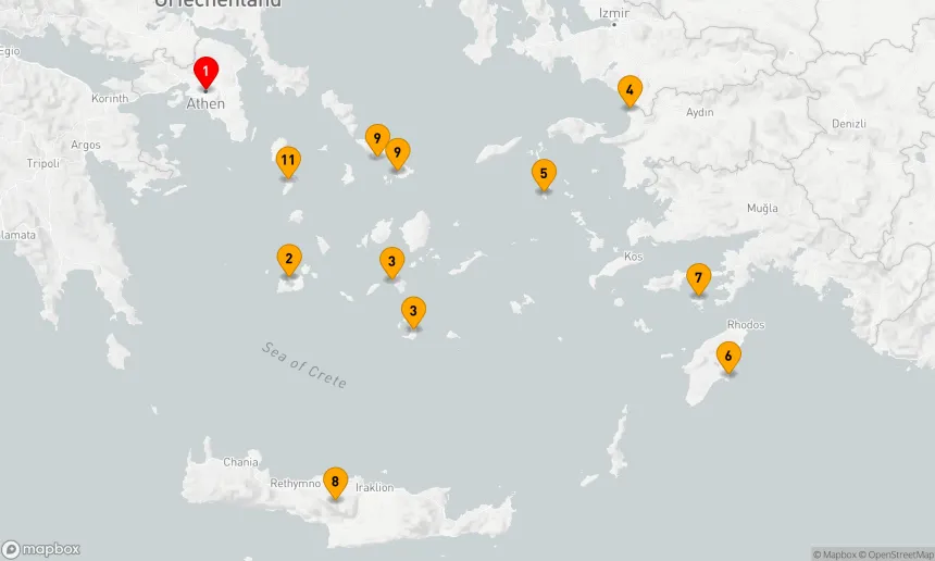 Route 11 Nächte - Mediterrane Perlen: Von Griechenland bis Israel