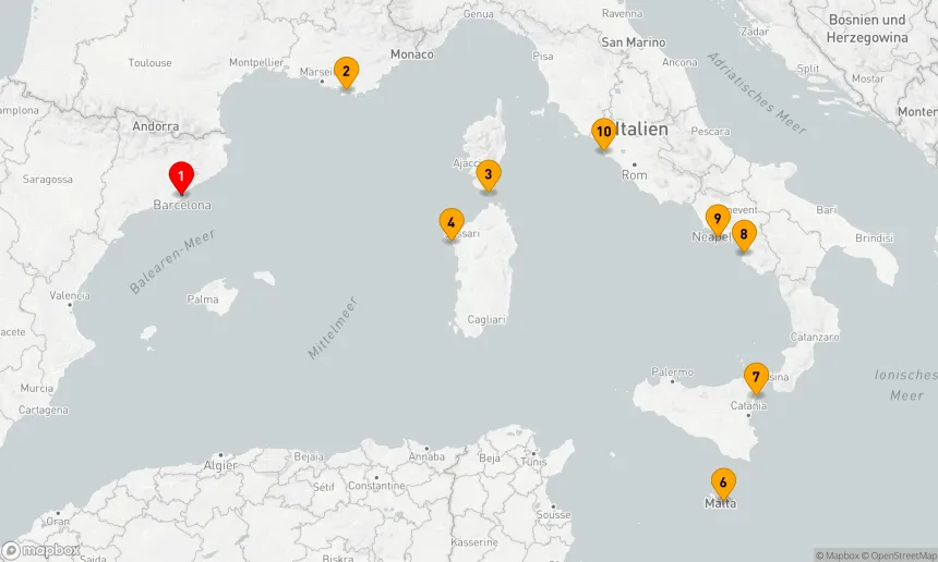 Route 9 Nächte - Mediterrane Schätze der Antike