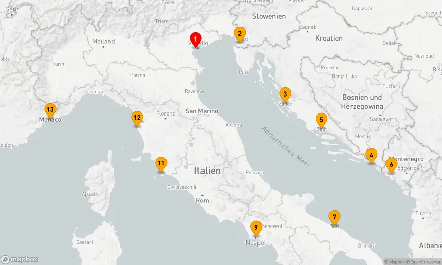 Route 12 Nächte - Mediterrane Schätze: Kultur und Küstenzauber