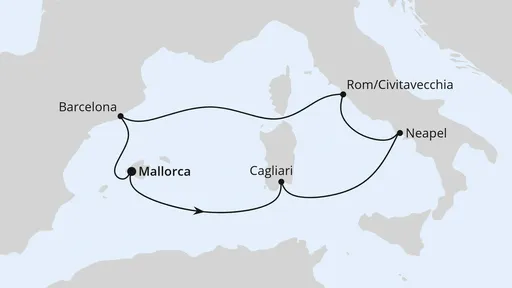 Route Mediterrane Schätze mit Sardinien ab Mallorca