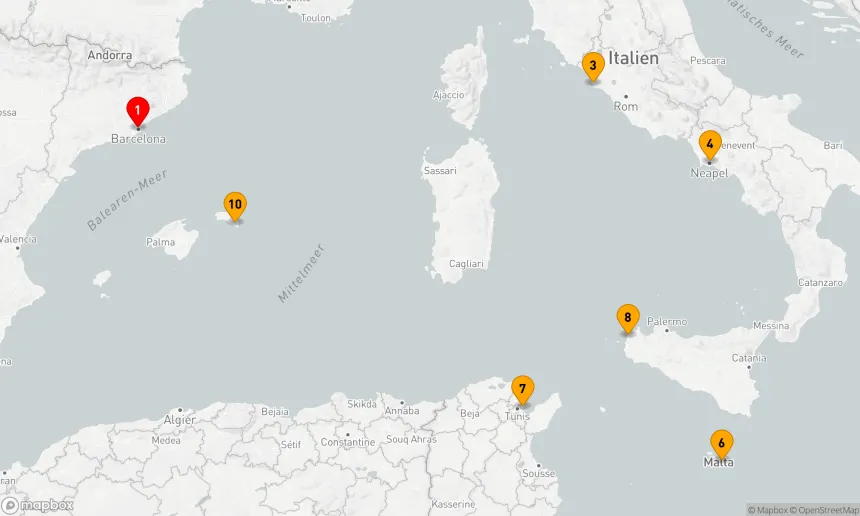 Route 10 Nächte - Mediterrane Schätze und Kulturvielfalt
