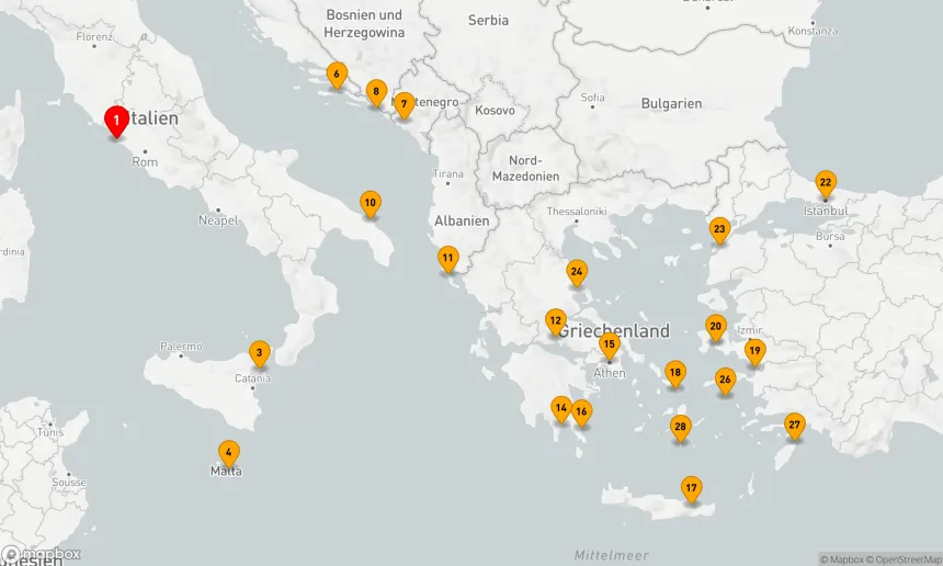 Route 28 Nächte - MEDITERRANES MEDLEY: ITALIEN, GRIECHENLAND & EPHESUS