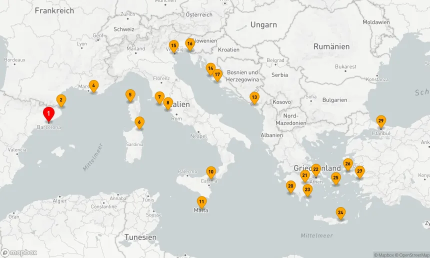 Route 28 Nächte - MEDITERRANES MEDLEY: SPANIEN, FRANKREICH & EPHESUS