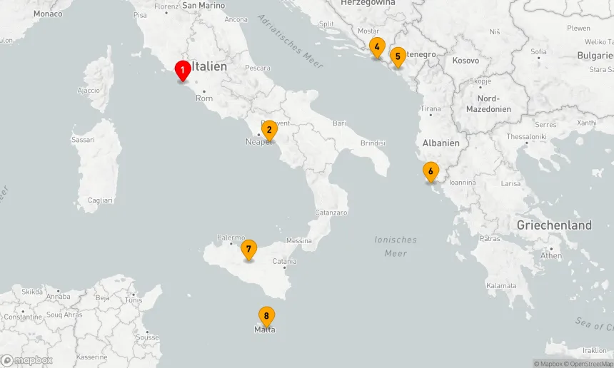 Route 7 Nächte - Mediterranes Mosaik