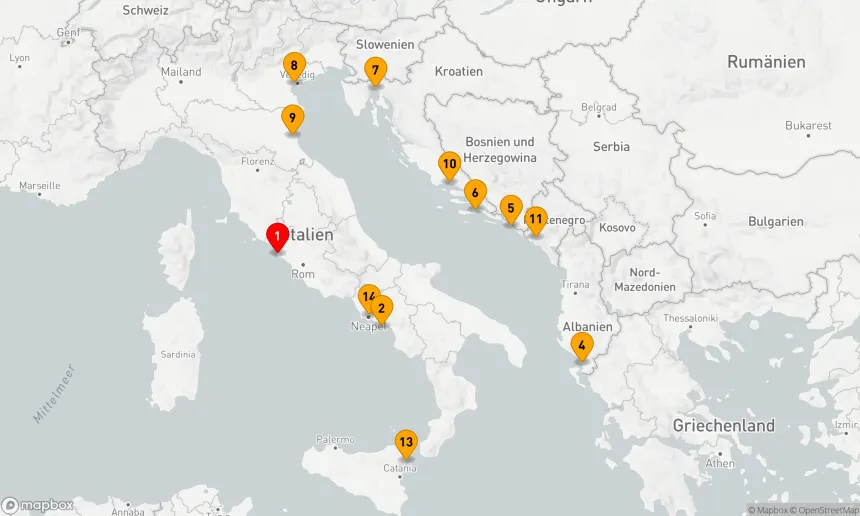 Route 14 Nächte - Mediterranes Mosaik: Kultur und Küste
