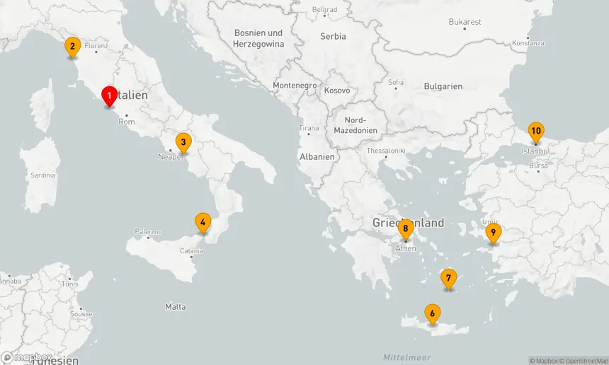 Route 10 Nächte - Mediterranes Mosaik: Von der Ewigen Stadt zum Bosporus