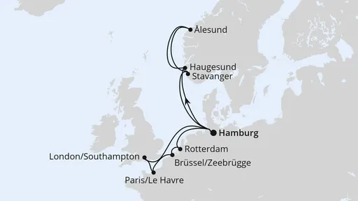 Route Metropolen & Norwegen ab Hamburg