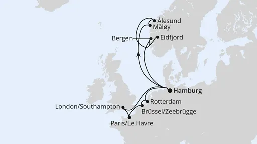 Route Metropolen & Norwegen ab Hamburg