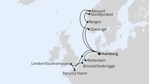 Route Metropolen & Norwegen ab Hamburg