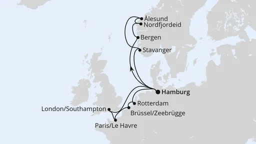 Route Metropolen & Norwegen ab Hamburg