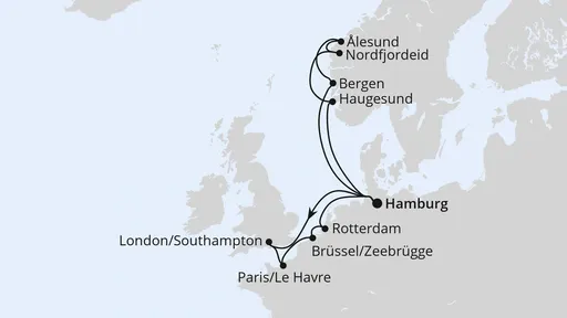 Route Metropolen & Norwegen ab Hamburg