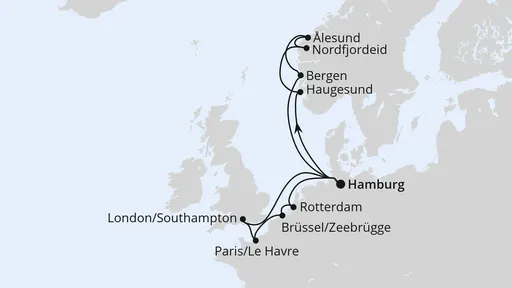 Route Metropolen & Norwegen ab Hamburg