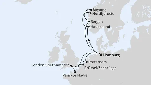 Route Metropolen & Norwegen ab Hamburg