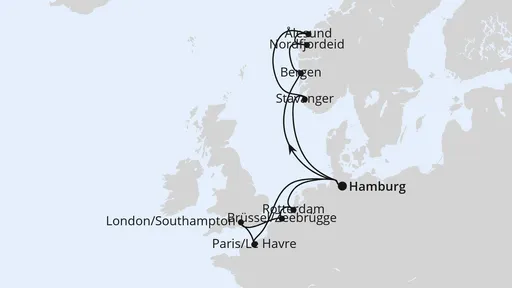 Route Metropolen & Norwegen ab Hamburg