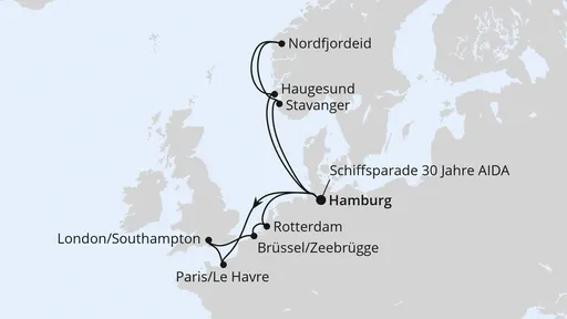 Route Metropolen & Norwegen ab Hamburg