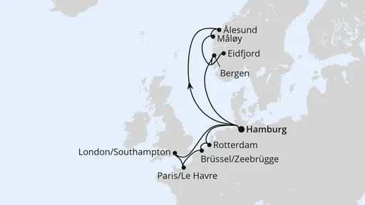 Route Metropolen & Norwegen ab Hamburg