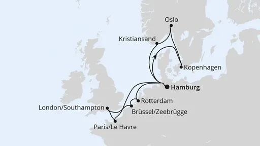 Route Metropolen & Skandinavien ab Hamburg
