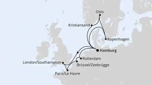 Route Metropolen & Skandinavien ab Hamburg
