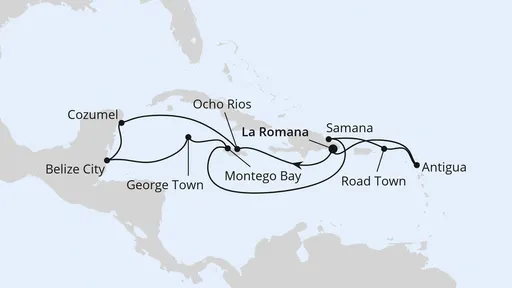 Route Mexiko & Karibik ab Dominikanische Republik