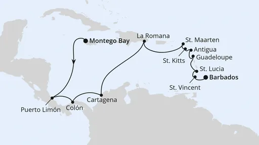 Route Mittelamerika & Karibik ab Jamaika