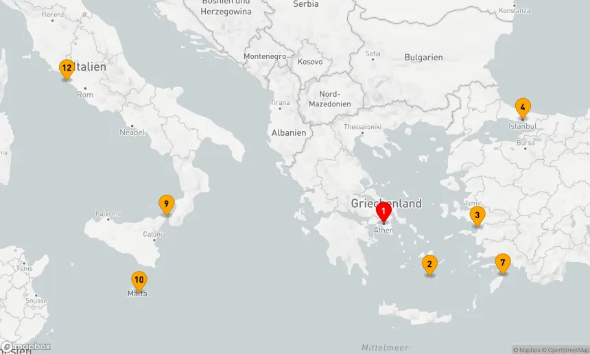 Route 11 Nächte - Mittelmeer mit griechischen Inseln & Türkei