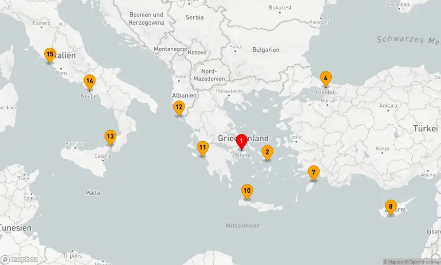 Route 14 Nächte - Mittelmeer mit griechischen Inseln & Türkei