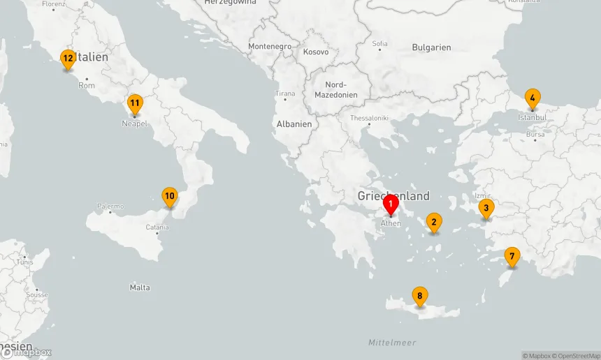 Route 11 Nächte - Mittelmeer mit griechischen Inseln & Türkei