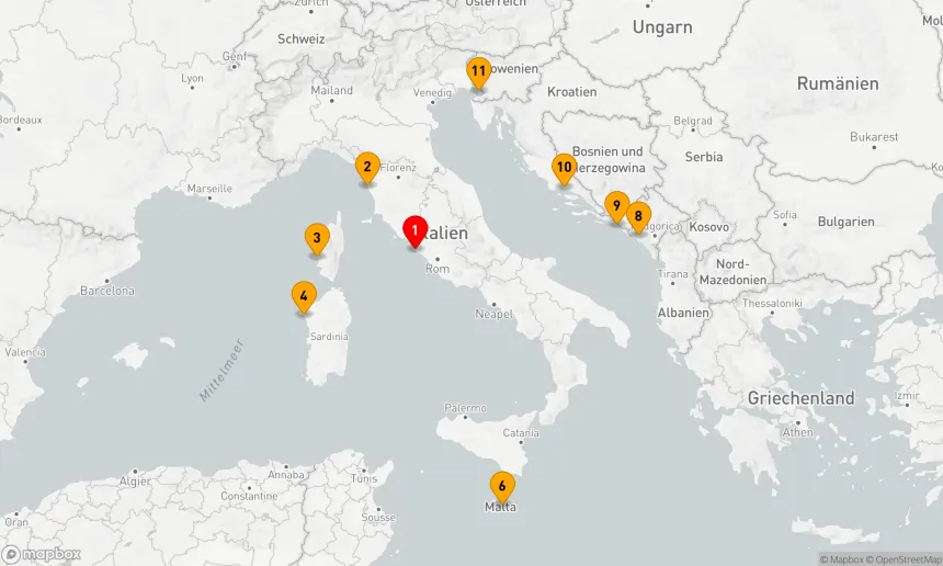 Route 10 Nächte - Mittelmeer mit Italien & Kroatien