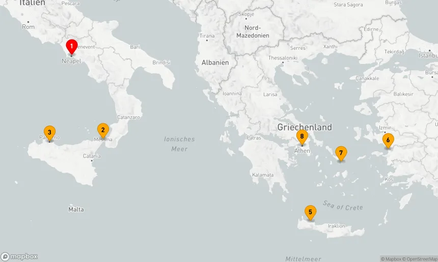 Route 7 Nächte - Mittelmeer mit Italien & Türkei