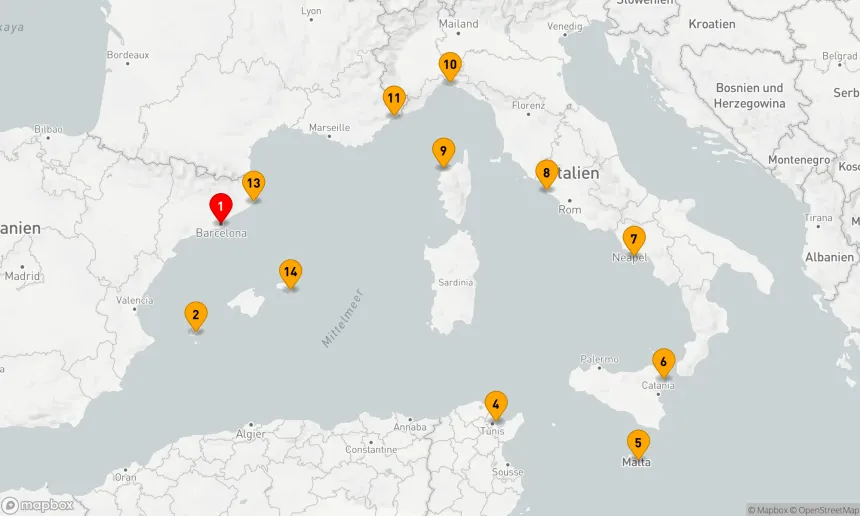 Route 14 Nächte - Mittelmeer-Mosaik: Kultur und Küstenzauber