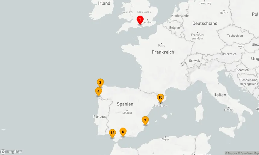 Route 14 Nächte - Mittelmeer – Spanien und Frankreich