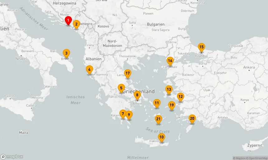 Route 21 Nächte - MOSAIK DES MITTELMEERS: ITALIEN, EPHESUS UND GRIECHENLAND