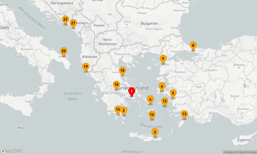 Route 21 Nächte - MOSAIK DES MITTELMEERS: TÜRKEI, GRIECHENLAND, ITALIEN & KROATIEN