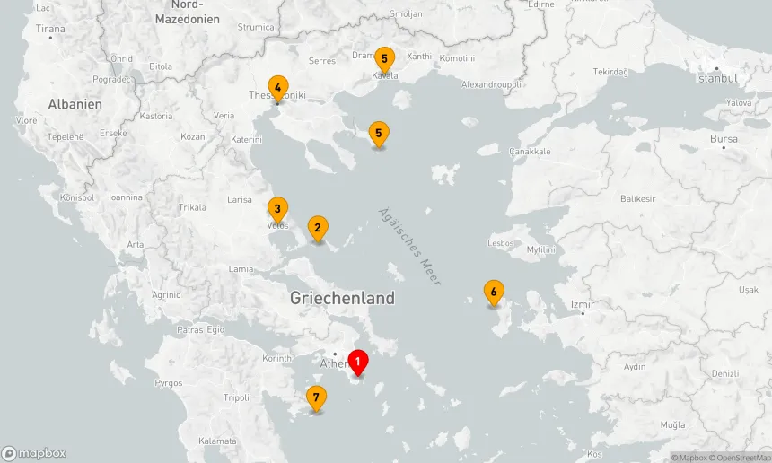 Route 7 Nächte - Musik-Kreuzfahrt entlang der griechischen Inseln